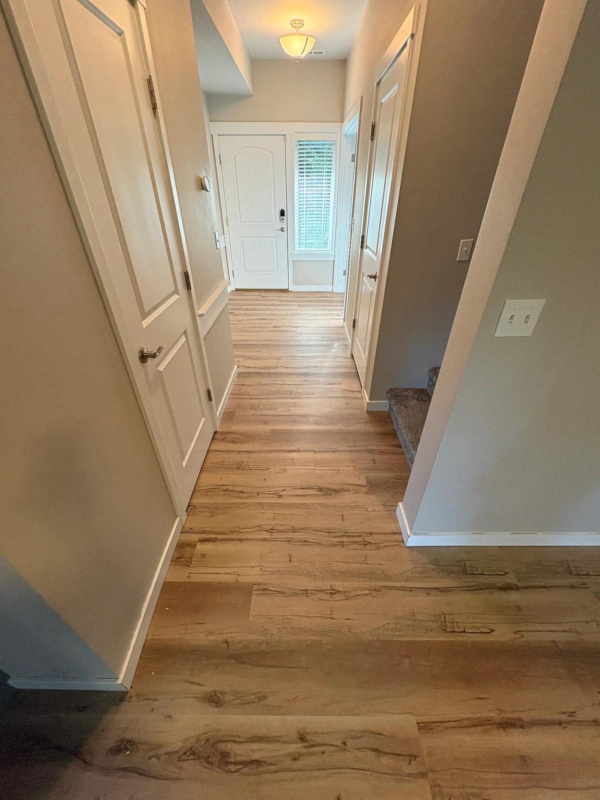 Continuous LVP installation through the entry hall